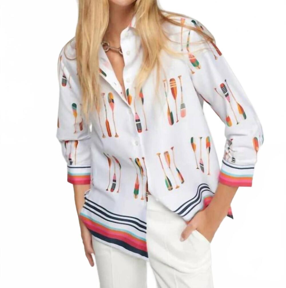 NEW VILAGALLO oars top in white